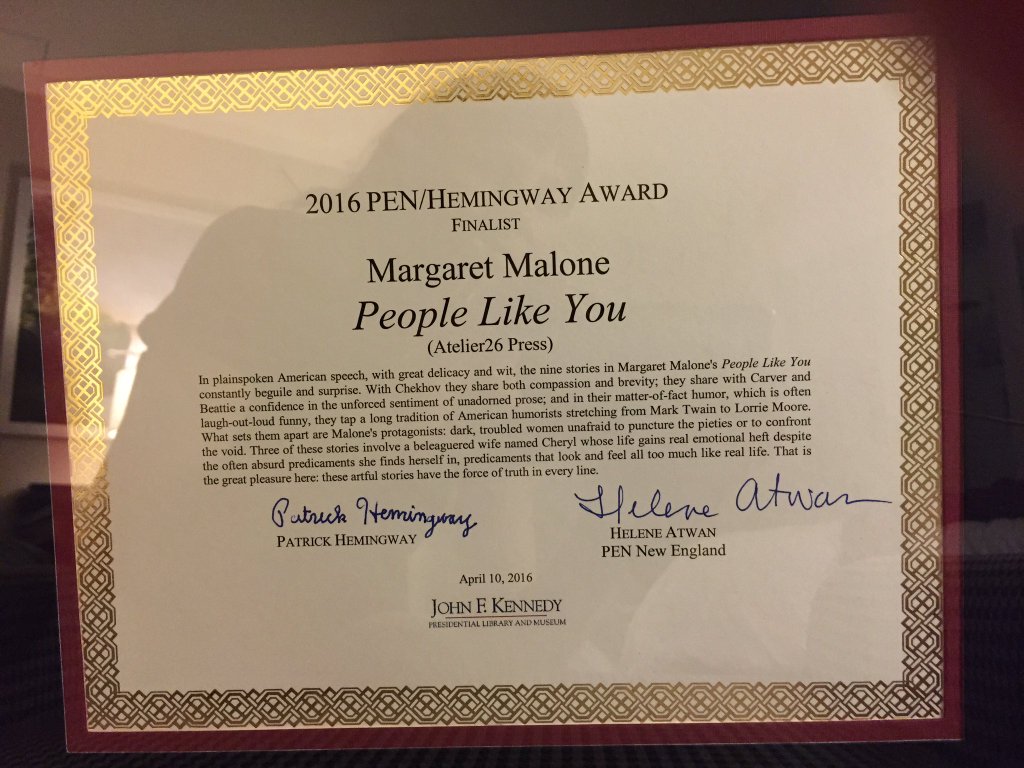 PEN Award Framed